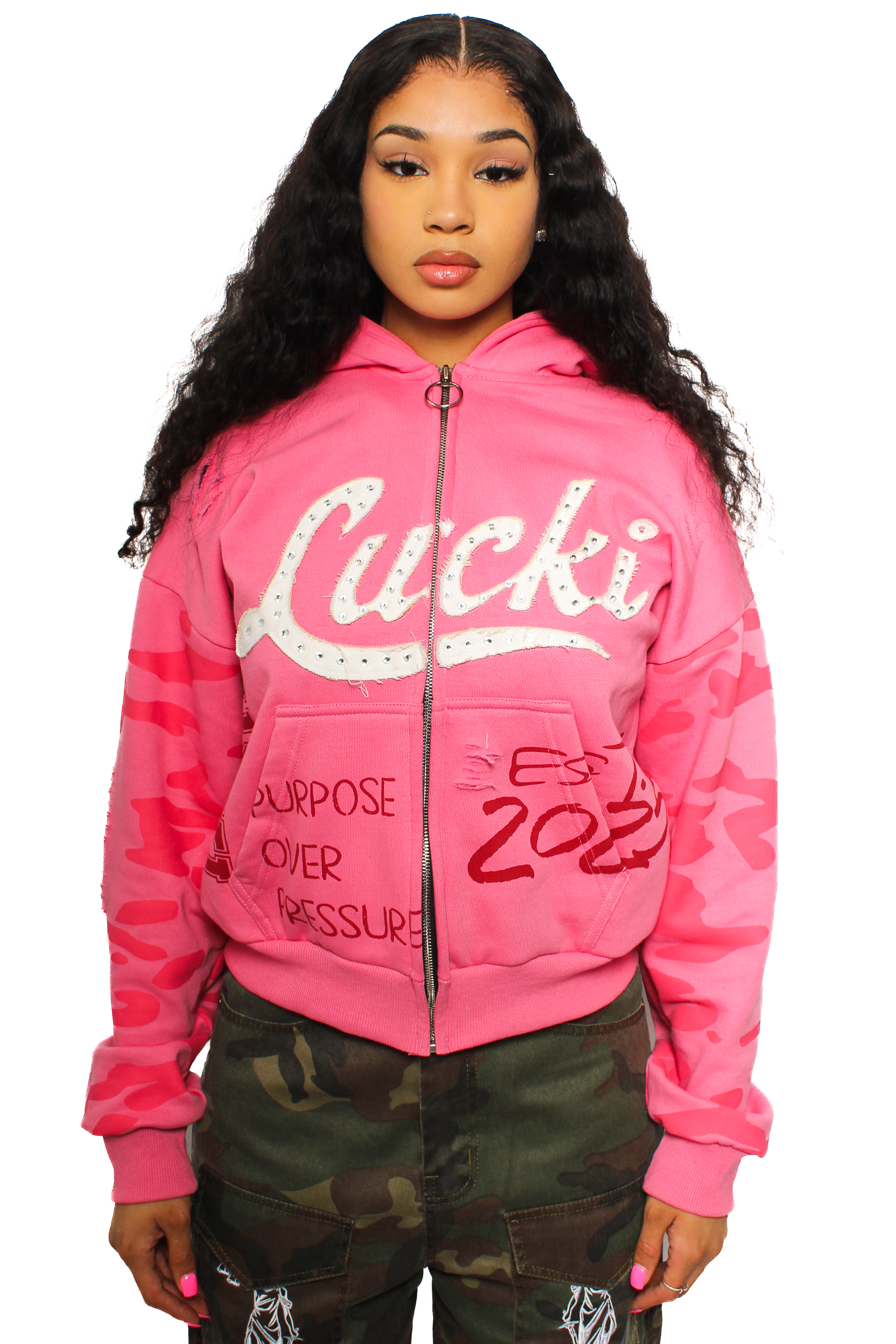 “LUCKI EST” 2024 Hoodie (PINK)